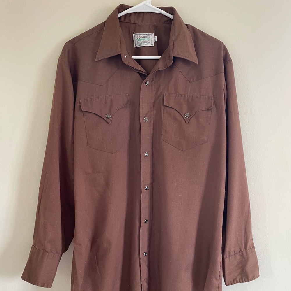 H bar C | 1970s California Ranchwear button down